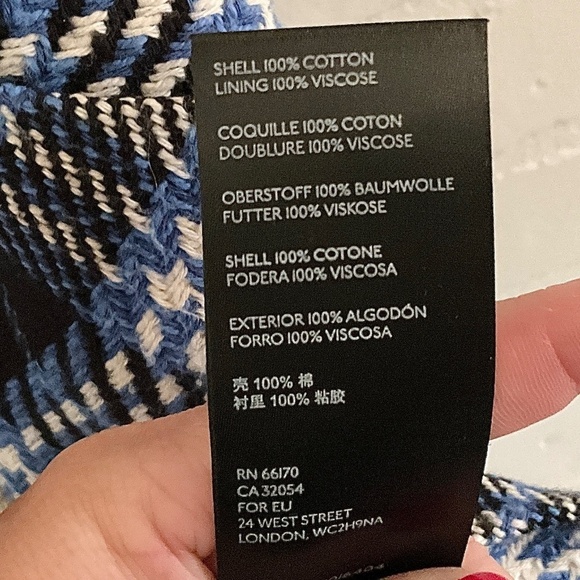 Anthropologie x Maeve Mini Pencil Skirt Plaid Pockets Academia Blue Black Sz 14 - Picture 10 of 16